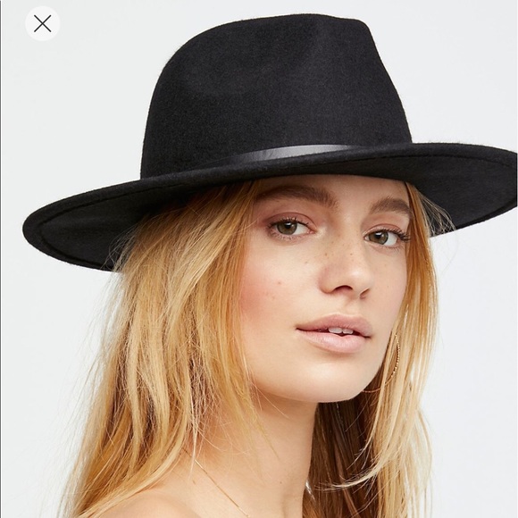 Free People Wythe Leather Band Felt Hat in Black - Picture 3 of 8